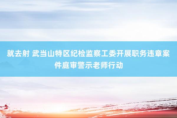 就去射 武当山特区纪检监察工委开展职务违章案件庭审警示老师行动