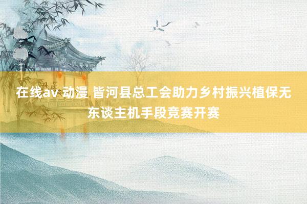 在线av 动漫 皆河县总工会助力乡村振兴植保无东谈主机手段竞赛开赛