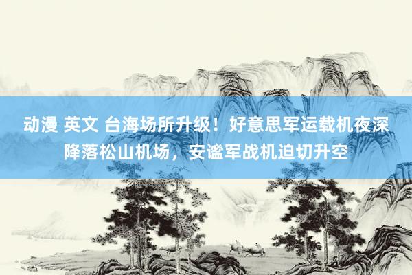 动漫 英文 台海场所升级！好意思军运载机夜深降落松山机场，安谧军战机迫切升空