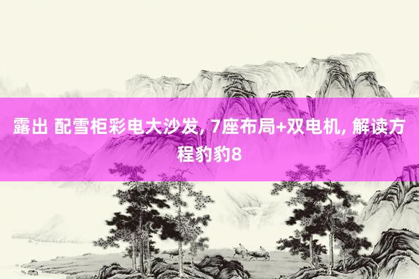 露出 配雪柜彩电大沙发, 7座布局+双电机, 解读方程豹豹8