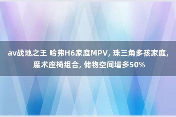 av战地之王 哈弗H6家庭MPV, 珠三角多孩家庭, 魔术座椅组合, 储物空间增多50%