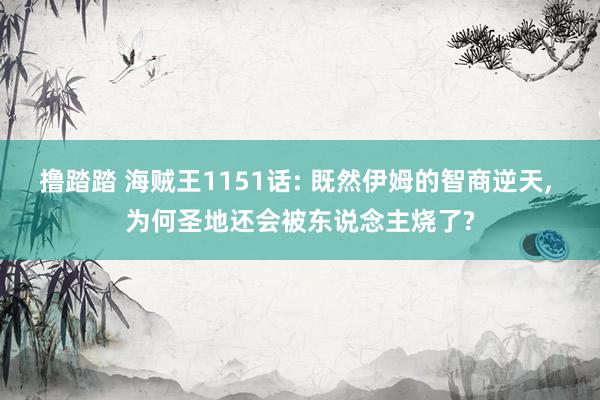 撸踏踏 海贼王1151话: 既然伊姆的智商逆天, 为何圣地还会被东说念主烧了?