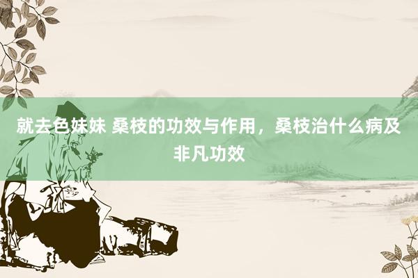 就去色妹妹 桑枝的功效与作用，桑枝治什么病及非凡功效
