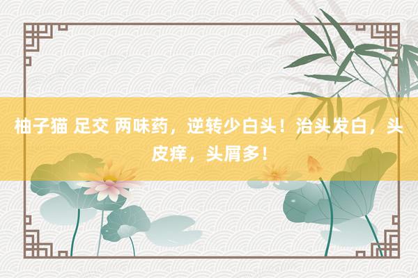 柚子猫 足交 两味药，逆转少白头！治头发白，头皮痒，头屑多！